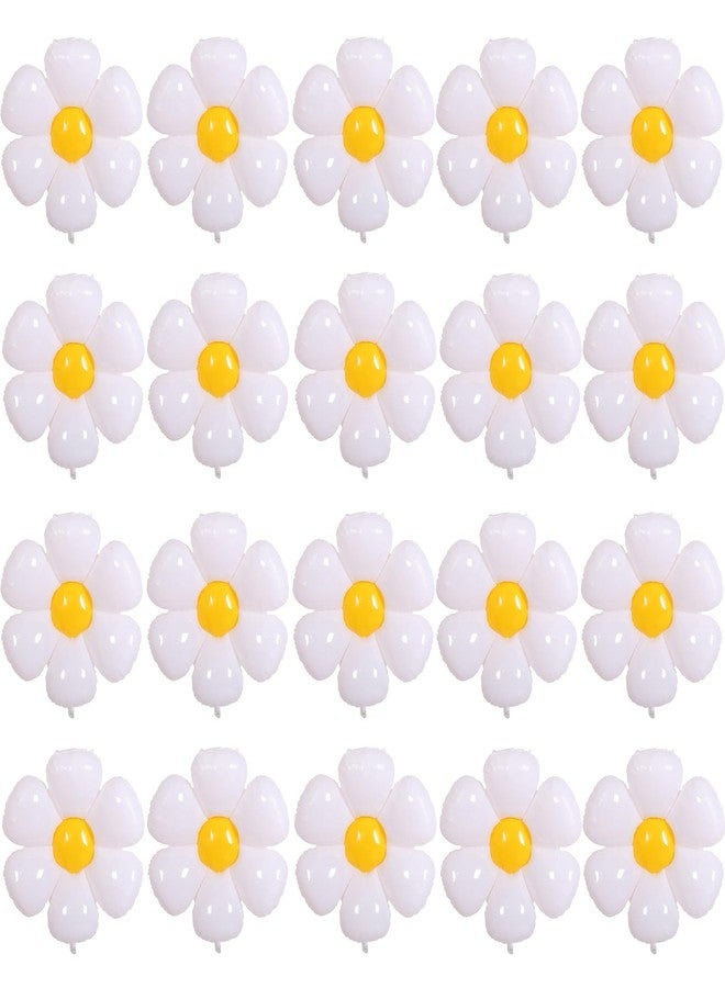 BIEUFBJI 20 Pieces Daisy Balloons, Daisy Balloons, for Daisy Birthday Decorations, Baby Shower, Wedding, Baby Shower - Image 1